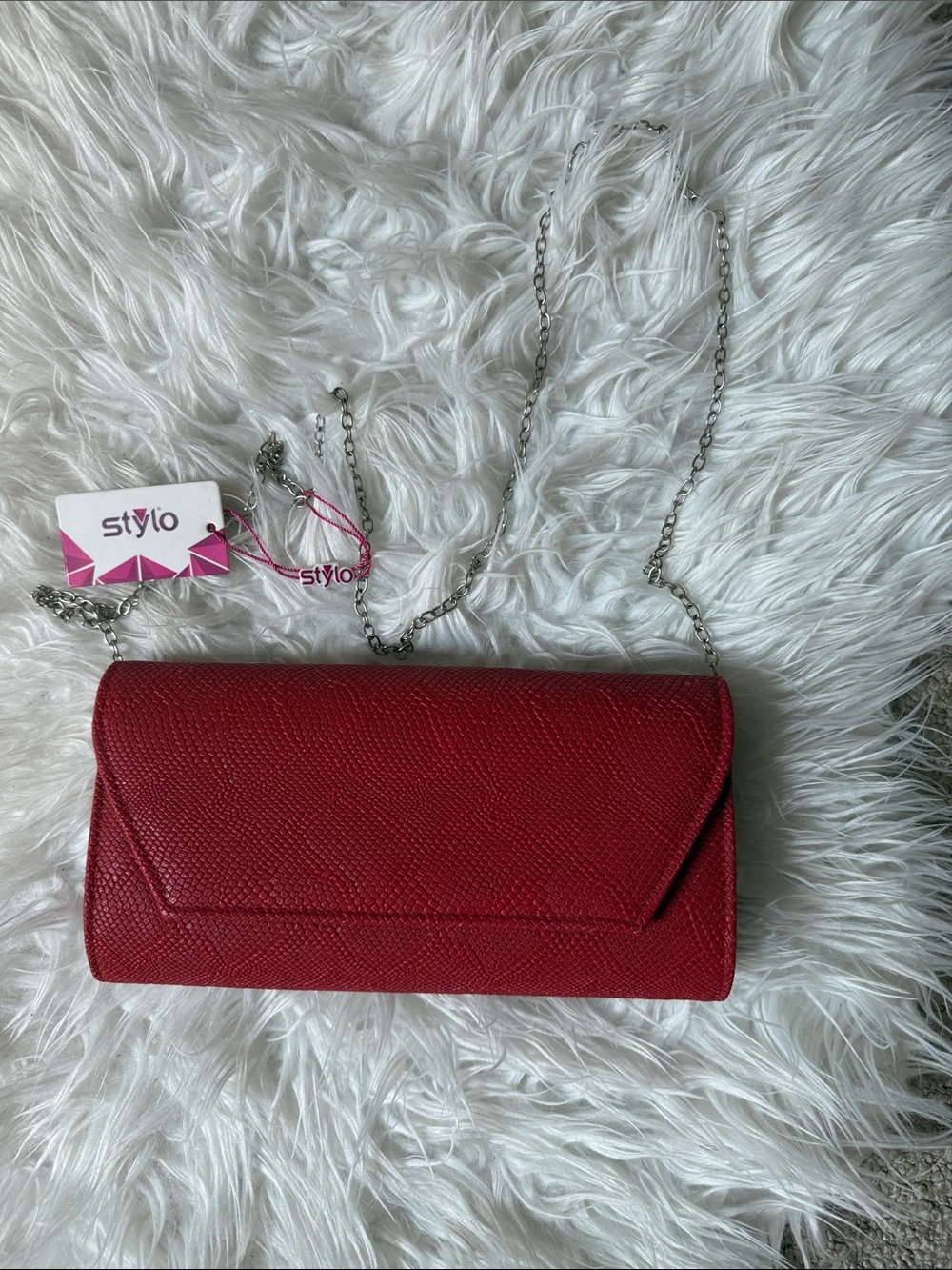 Red Envelope Crossbody Clutch